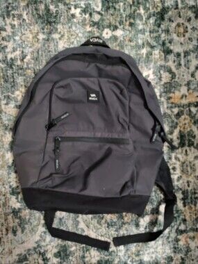 RVCA Black EDC Backpack - Everyday School / Travel Bag with Laptop Sleeve